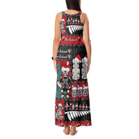 New Zealand Christmas Tank Maxi Dress Maori Christmas Spirit - Meri Kirihimete LT03 - Polynesian Pride