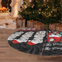 New Zealand Christmas Tree Skirt Maori Christmas Spirit - Meri Kirihimete LT03 - Polynesian Pride
