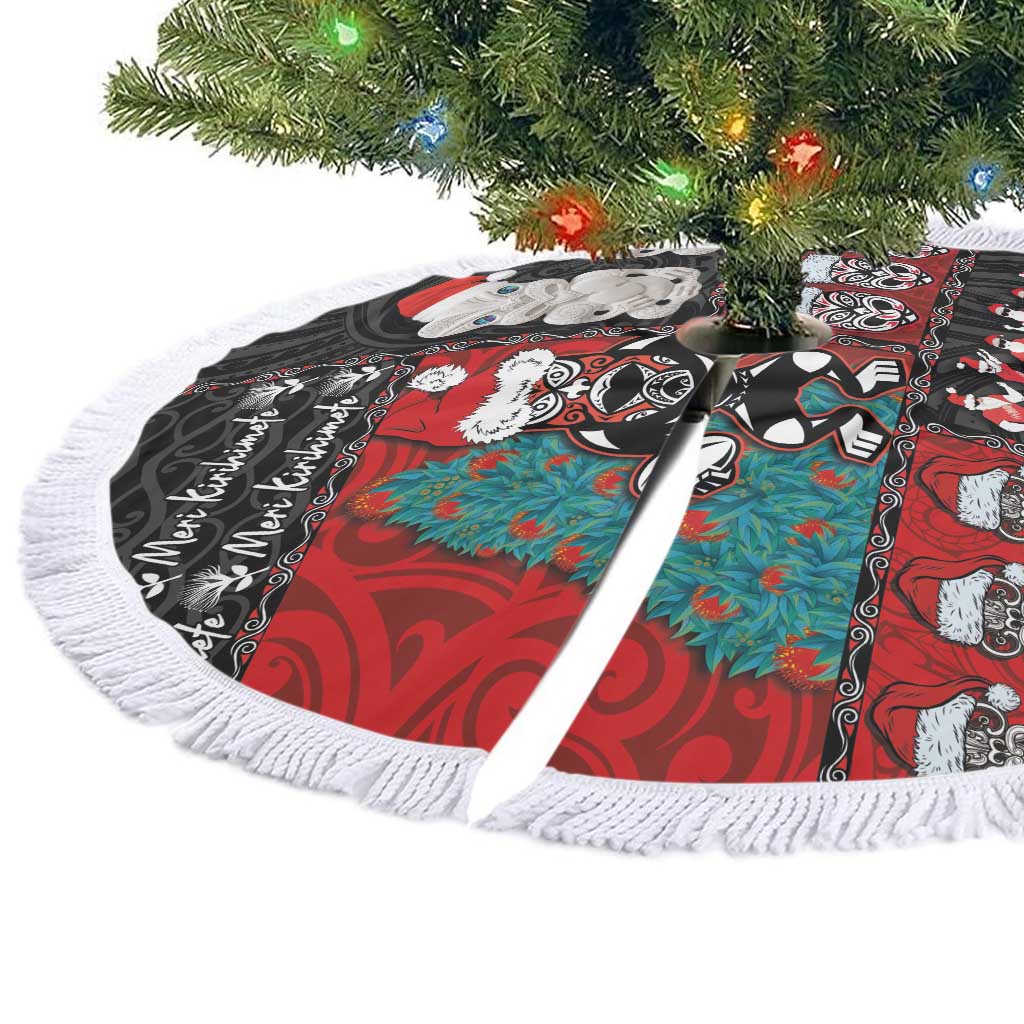 New Zealand Christmas Tree Skirt Maori Christmas Spirit - Meri Kirihimete LT03 - Polynesian Pride
