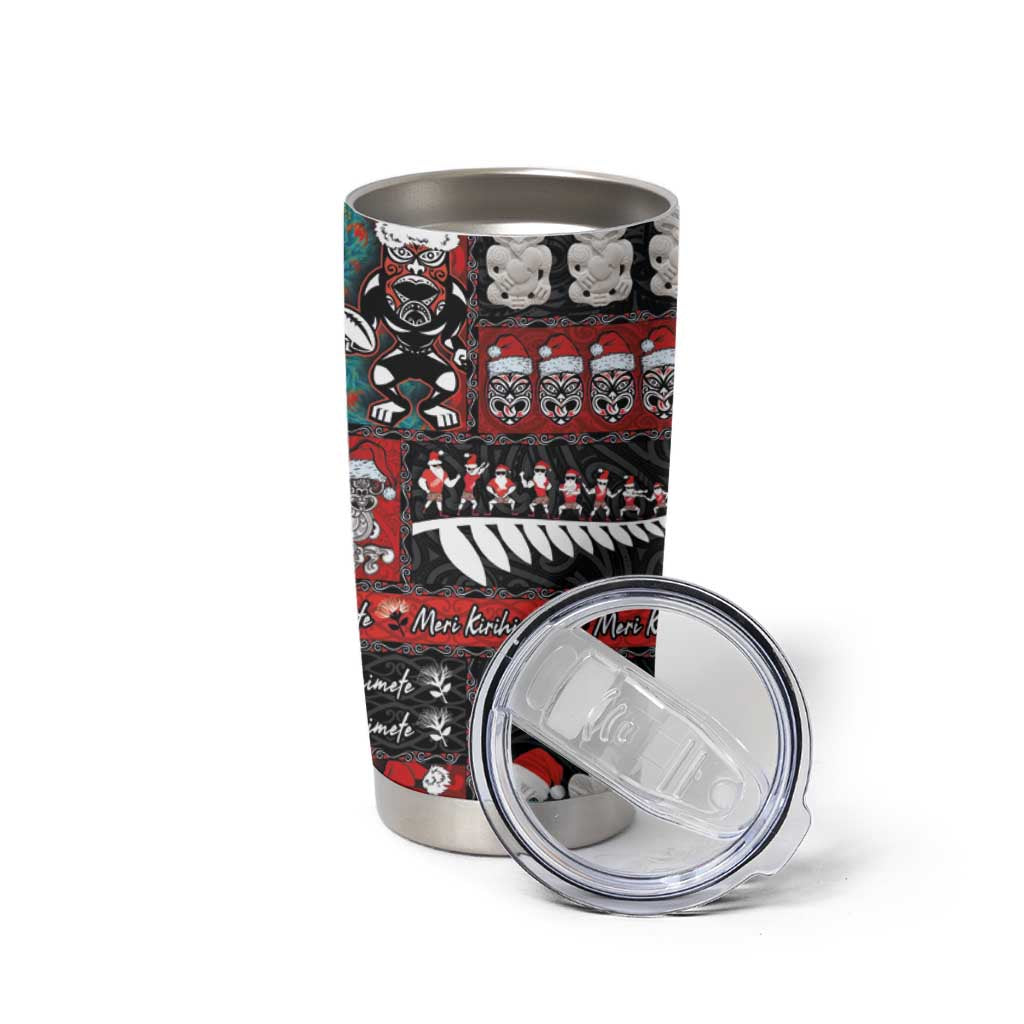 New Zealand Christmas Tumbler Cup Maori Christmas Spirit - Meri Kirihimete LT03 - Polynesian Pride