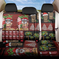 Hawaiian Christmas Back Car Seat Cover - Mele Kalikimaka Island Holiday Vibes - Black Red LT03 One Size Black - Red - Polynesian Pride