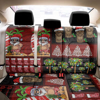 Hawaiian Christmas Back Car Seat Cover - Mele Kalikimaka Island Holiday Vibes - Black Red LT03 - Polynesian Pride