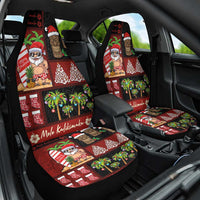 Hawaiian Christmas Car Seat Cover - Mele Kalikimaka Island Holiday Vibes - Black Red LT03 One Size Black - Red - Polynesian Pride