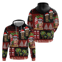 Hawaiian Christmas Hoodie - Mele Kalikimaka Island Holiday Vibes - Black Red LT03 - Polynesian Pride