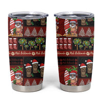 Hawaiian Christmas Tumbler Cup - Mele Kalikimaka Island Holiday Vibes - Black Red LT03 Black - Red - Polynesian Pride