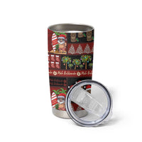 Hawaiian Christmas Tumbler Cup - Mele Kalikimaka Island Holiday Vibes - Black Red LT03 - Polynesian Pride