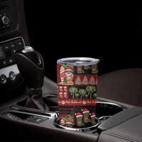 Hawaiian Christmas Tumbler Cup - Mele Kalikimaka Island Holiday Vibes - Black Red LT03 - Polynesian Pride
