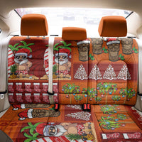 Hawaiian Christmas Back Car Seat Cover - Mele Kalikimaka Island Holiday Vibes - Red Orange LT03 - Polynesian Pride