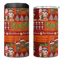 Hawaiian Christmas 4 in 1 Can Cooler Tumbler - Mele Kalikimaka Island Holiday Vibes - Red Orange LT03 One Size: 16 oz Red - Orange - Polynesian Pride