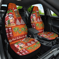 Hawaiian Christmas Car Seat Cover - Mele Kalikimaka Island Holiday Vibes - Red Orange LT03 One Size Red - Orange - Polynesian Pride