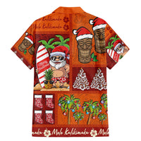 Hawaiian Christmas Family Matching Mermaid Dress and Hawaiian Shirt - Mele Kalikimaka Island Holiday Vibes - Red Orange LT03 - Polynesian Pride