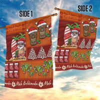 Hawaiian Christmas Garden Flag - Mele Kalikimaka Island Holiday Vibes - Red Orange LT03 - Polynesian Pride