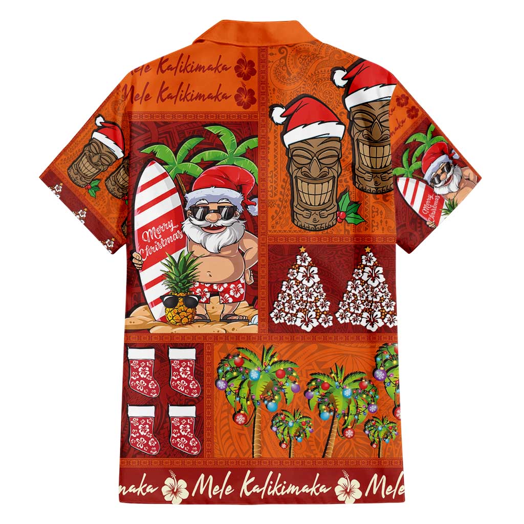 Hawaiian Christmas Hawaiian Shirt - Mele Kalikimaka Island Holiday Vibes - Red Orange LT03 - Polynesian Pride