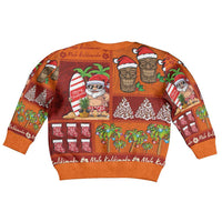 Hawaiian Christmas Kid Ugly Christmas Sweater - Mele Kalikimaka Island Holiday Vibes - Red Orange LT03 - Polynesian Pride