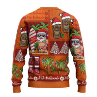 Hawaiian Christmas Ugly Christmas Sweater - Mele Kalikimaka Island Holiday Vibes - Red Orange LT03 - Polynesian Pride