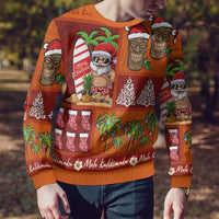 Hawaiian Christmas Ugly Christmas Sweater - Mele Kalikimaka Island Holiday Vibes - Red Orange LT03 - Polynesian Pride