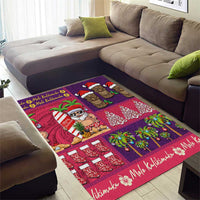 Hawaiian Christmas Area Rug - Mele Kalikimaka Island Holiday Vibes - Pink Purple LT03 - Polynesian Pride