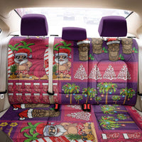 Hawaiian Christmas Back Car Seat Cover - Mele Kalikimaka Island Holiday Vibes - Pink Purple LT03 - Polynesian Pride