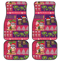 Hawaiian Christmas Car Mats - Mele Kalikimaka Island Holiday Vibes - Pink Purple LT03 - Polynesian Pride