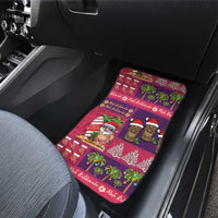 Hawaiian Christmas Car Mats - Mele Kalikimaka Island Holiday Vibes - Pink Purple LT03 - Polynesian Pride