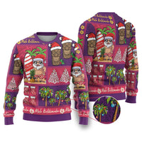 Hawaiian Christmas Ugly Christmas Sweater - Mele Kalikimaka Island Holiday Vibes - Pink Purple LT03 Pink - Purple - Polynesian Pride