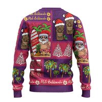 Hawaiian Christmas Ugly Christmas Sweater - Mele Kalikimaka Island Holiday Vibes - Pink Purple LT03 - Polynesian Pride