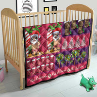 Hawaiian Christmas Quilt - Mele Kalikimaka Island Holiday Vibes - Pink Purple LT03 - Polynesian Pride