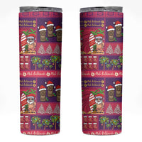 Hawaiian Christmas Skinny Tumbler - Mele Kalikimaka Island Holiday Vibes - Pink Purple LT03 Pink - Purple - Polynesian Pride