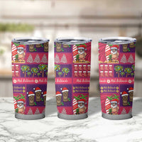 Hawaiian Christmas Tumbler Cup - Mele Kalikimaka Island Holiday Vibes - Pink Purple LT03 - Polynesian Pride