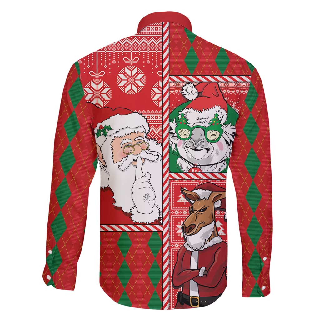 Australian Christmas Family Matching Mermaid Dress and Hawaiian Shirt - Santa Koala Kangaroo and Holiday Cheer LT03 - Polynesian Pride