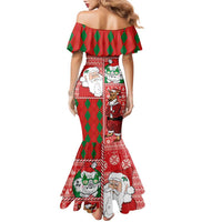 Australian Christmas Family Matching Mermaid Dress and Hawaiian Shirt - Santa Koala Kangaroo and Holiday Cheer LT03 - Polynesian Pride