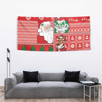 Australian Christmas Tapestry - Santa Koala Kangaroo and Holiday Cheer LT03 - Polynesian Pride