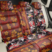 Japanese Culture Hawaii Style Back Car Seat Cover Hawaiian Tribal and Japanese Pattern Together Culture LT03 - Polynesian Pride