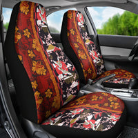 Japanese Culture Hawaii Style Car Seat Cover Hawaiian Tribal and Japanese Pattern Together Culture LT03 - Polynesian Pride