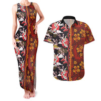 Pan-Pacific Festival Couples Matching Tank Maxi Dress and Hawaiian Shirt Hawaiian Tribal and Japanese Pattern Together Culture