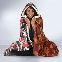 Japanese Culture Hawaii Style Hooded Blanket Hawaiian Tribal and Japanese Pattern Together Culture LT03 - Polynesian Pride