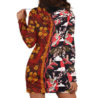 Japanese Culture Hawaii Style Hoodie Dress Hawaiian Tribal and Japanese Pattern Together Culture LT03 - Polynesian Pride