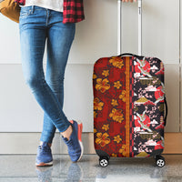 Japanese Culture Hawaii Style Luggage Cover Hawaiian Tribal and Japanese Pattern Together Culture LT03 - Polynesian Pride