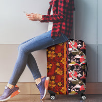 Japanese Culture Hawaii Style Luggage Cover Hawaiian Tribal and Japanese Pattern Together Culture LT03 - Polynesian Pride