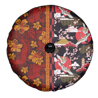 Japanese Culture Hawaii Style Spare Tire Cover Hawaiian Tribal and Japanese Pattern Together Culture LT03 - Polynesian Pride