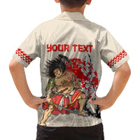 Personalised Japanese Culture Hawaii Style Family Matching Puletasi and Hawaiian Shirt Japanese Samurai with Hawaiian Pattern LT03 - Polynesian Pride