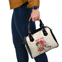 Personalised Pan-Pacific Festival Shoulder Handbag Japanese Samurai with Hawaiian Pattern