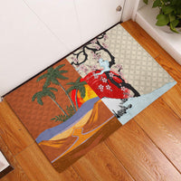 Pan-Pacific Festival Rubber Doormat Mauna Kea and Fuji Mountains