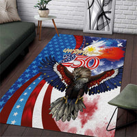 Philippines and United States Semiquincentennial Area Rug Eagle and National Flag Style LT03 Multicolor - Polynesian Pride
