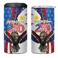 Philippines and United States Semiquincentennial 4 in 1 Can Cooler Tumbler Eagle and National Flag Style LT03 One Size: 16 oz Multicolor - Polynesian Pride