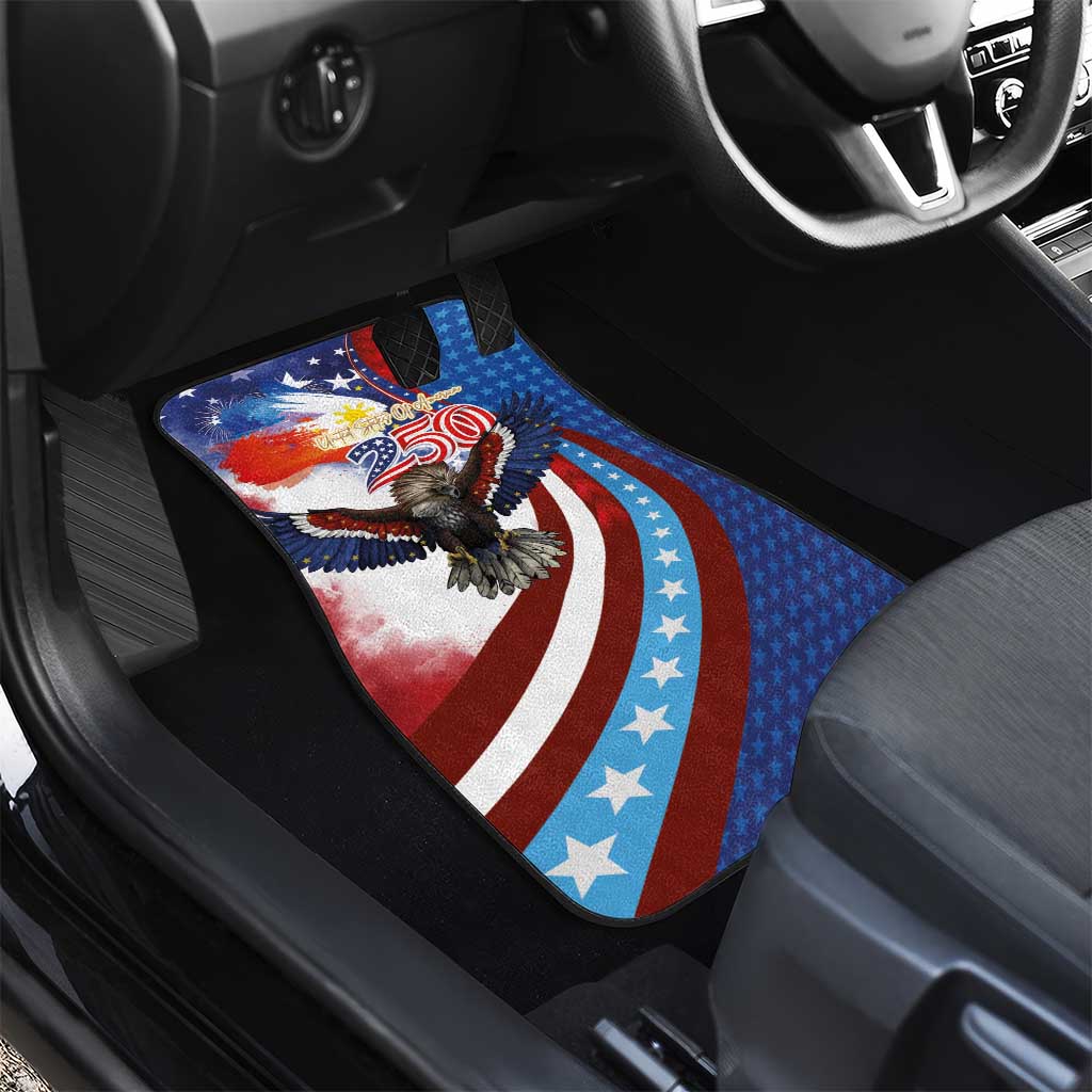 Philippines and United States Semiquincentennial Car Mats Eagle and National Flag Style LT03 - Polynesian Pride