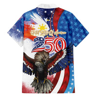 Philippines and United States Semiquincentennial Family Matching Off Shoulder Short Dress and Hawaiian Shirt Eagle and National Flag Style LT03 - Polynesian Pride