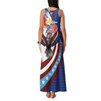 Philippines and United States Semiquincentennial Family Matching Tank Maxi Dress and Hawaiian Shirt Eagle and National Flag Style LT03 - Polynesian Pride