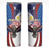 Philippines and United States Semiquincentennial Skinny Tumbler Eagle and National Flag Style LT03 Multicolor - Polynesian Pride