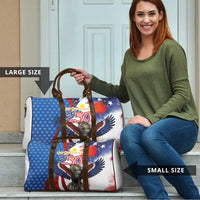 Philippines and United States Semiquincentennial Travel Bag Eagle and National Flag Style
